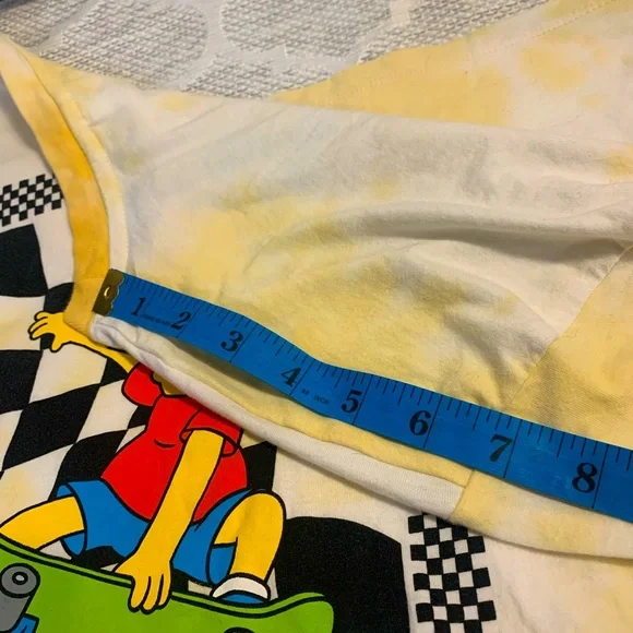 Bart Simpson- Skateboarding Yellow Tye Dye Tee Tshirt Sz:M The Simpson- unisex - Picture 6 of 12
